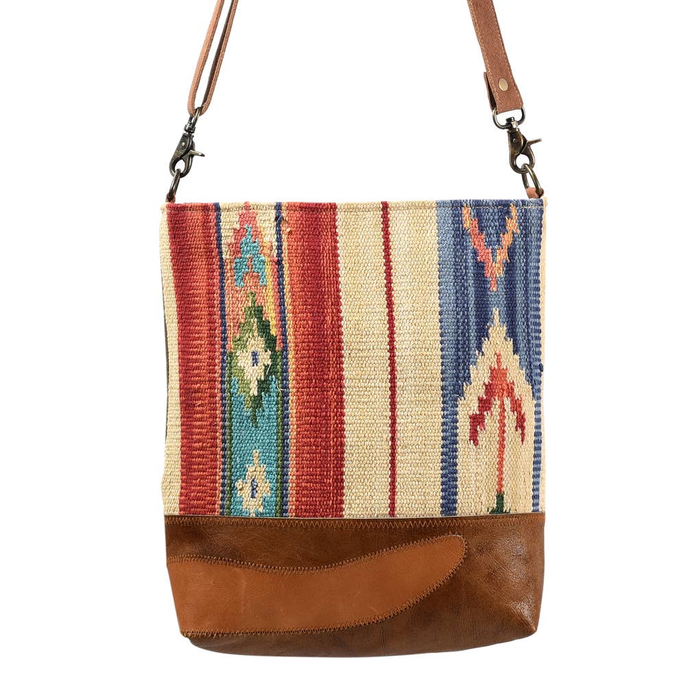 Olay Messenger Wool Canvas  Leather bag