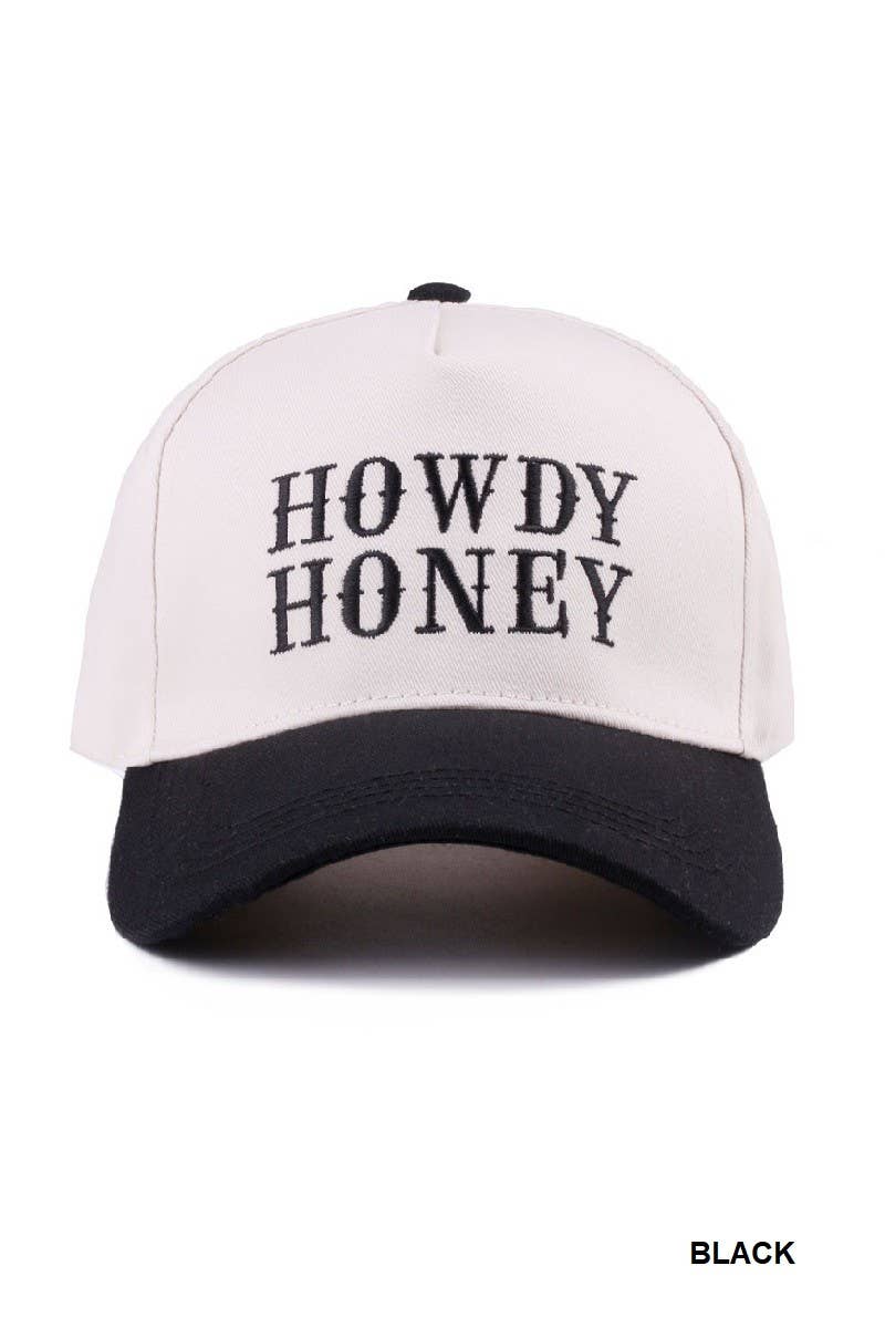 Howdy Honey Two-tone Canvas Cotton Cap