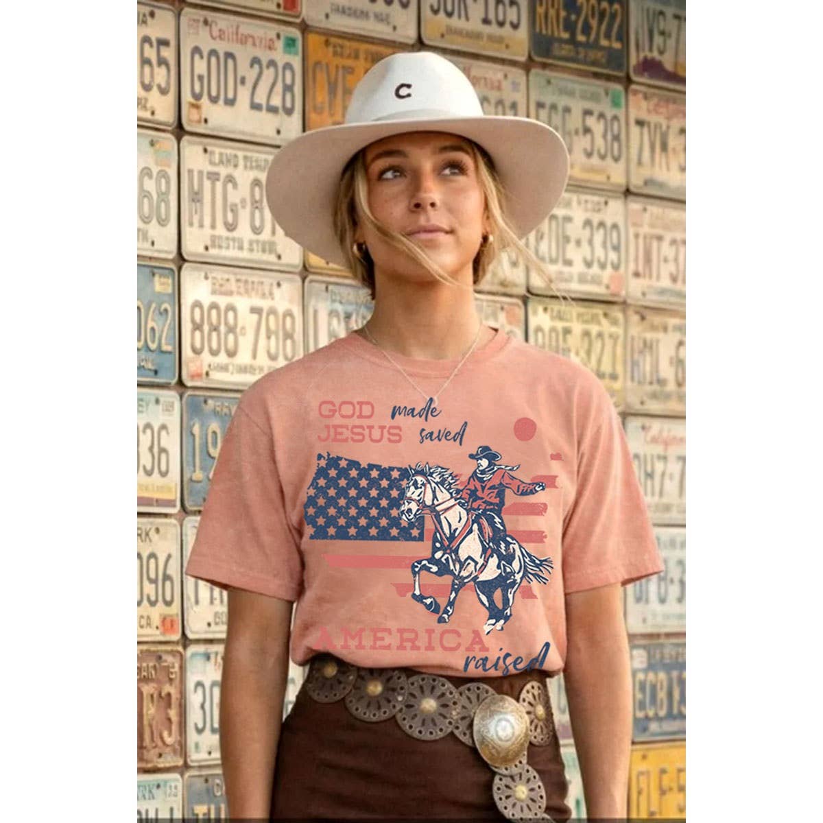 GOD JESUS AMERICA MINERAL GRAPHIC TEE