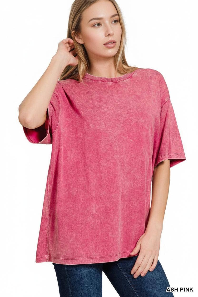 Vintage Wash Oversize Cotton Tee