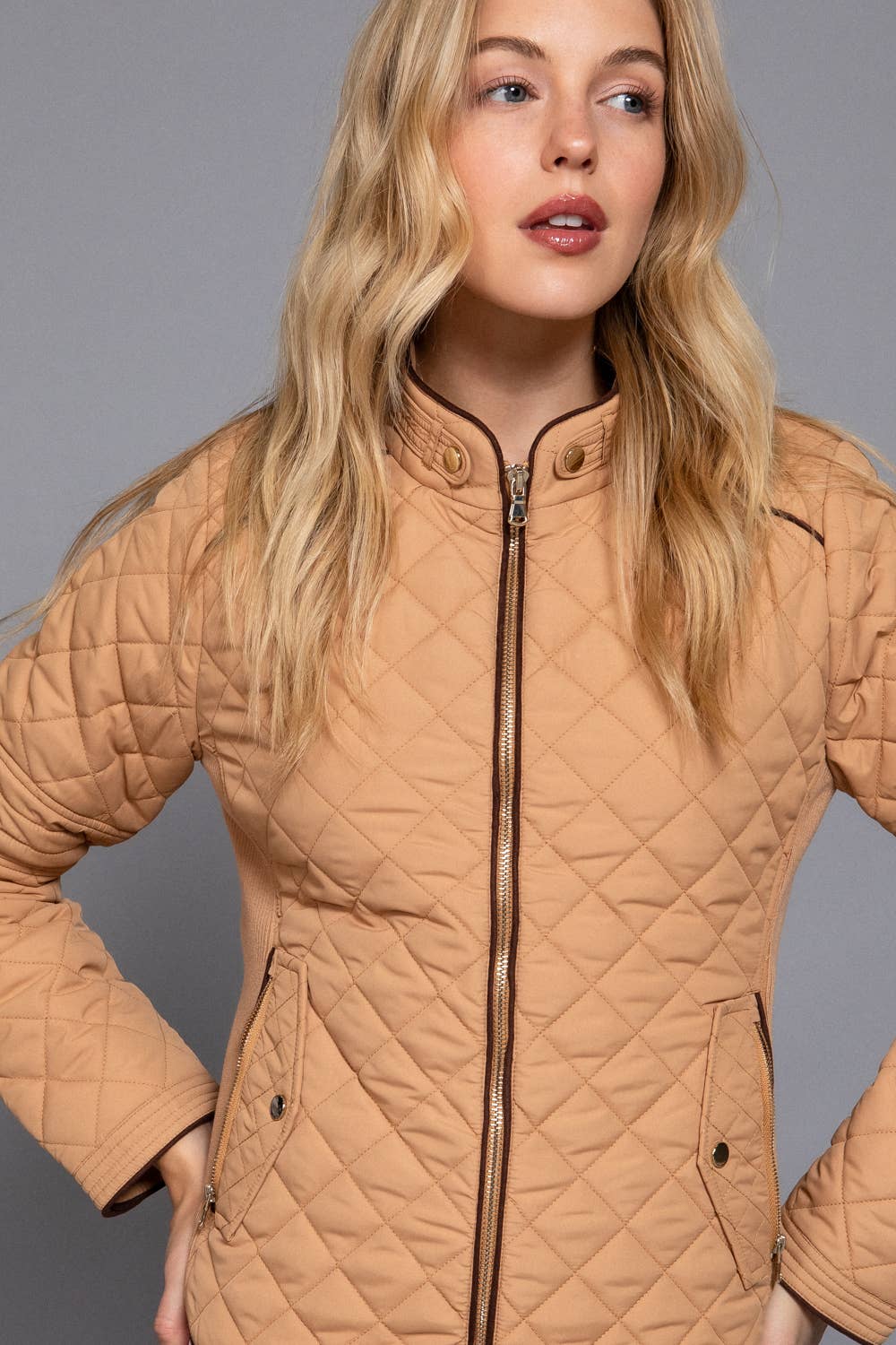 Suede Piping Barn Jacket