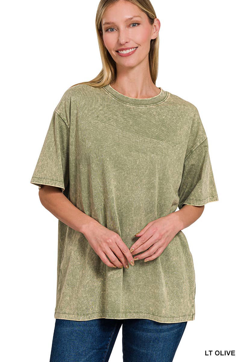 Vintage Wash Oversize Cotton Tee
