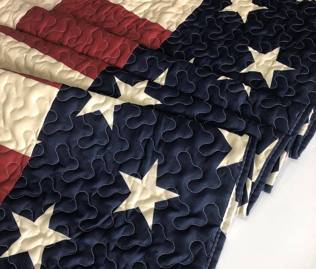 American Flag 3pc Bedspread Quilt