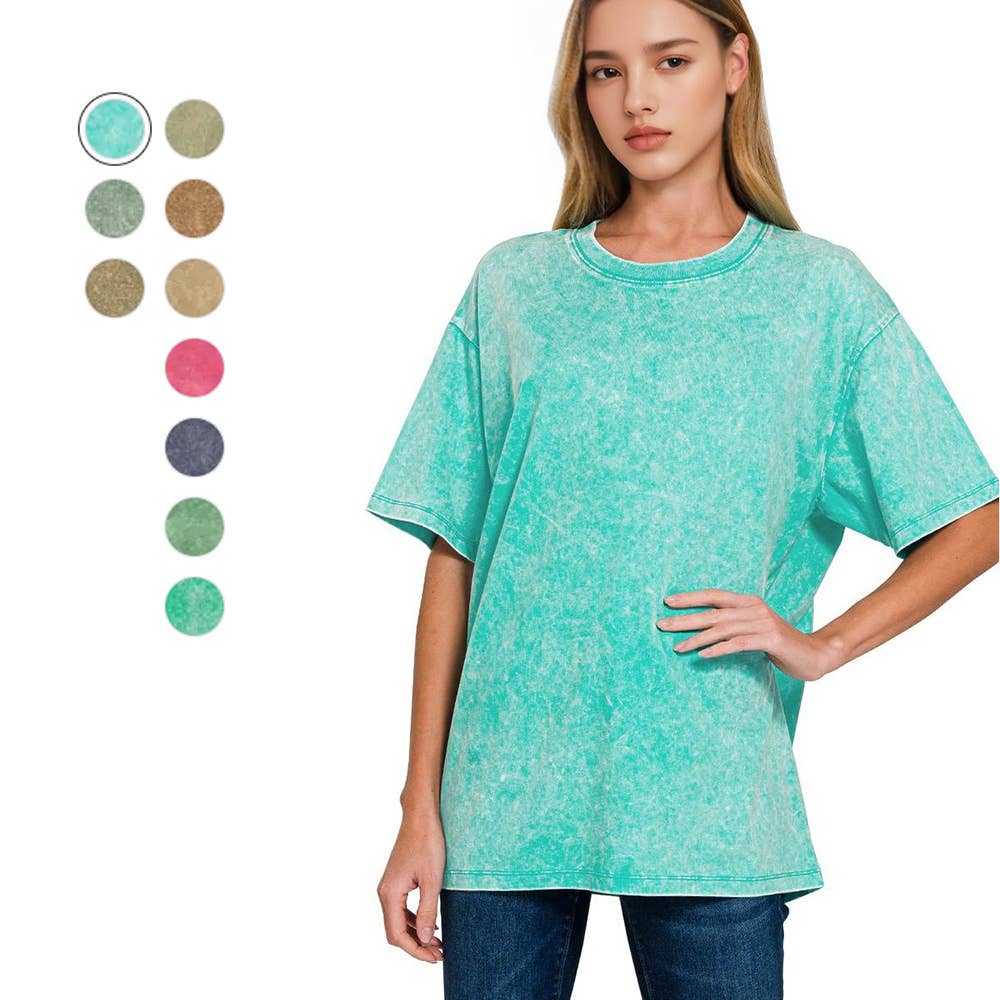 Vintage Wash Oversize Cotton Tee