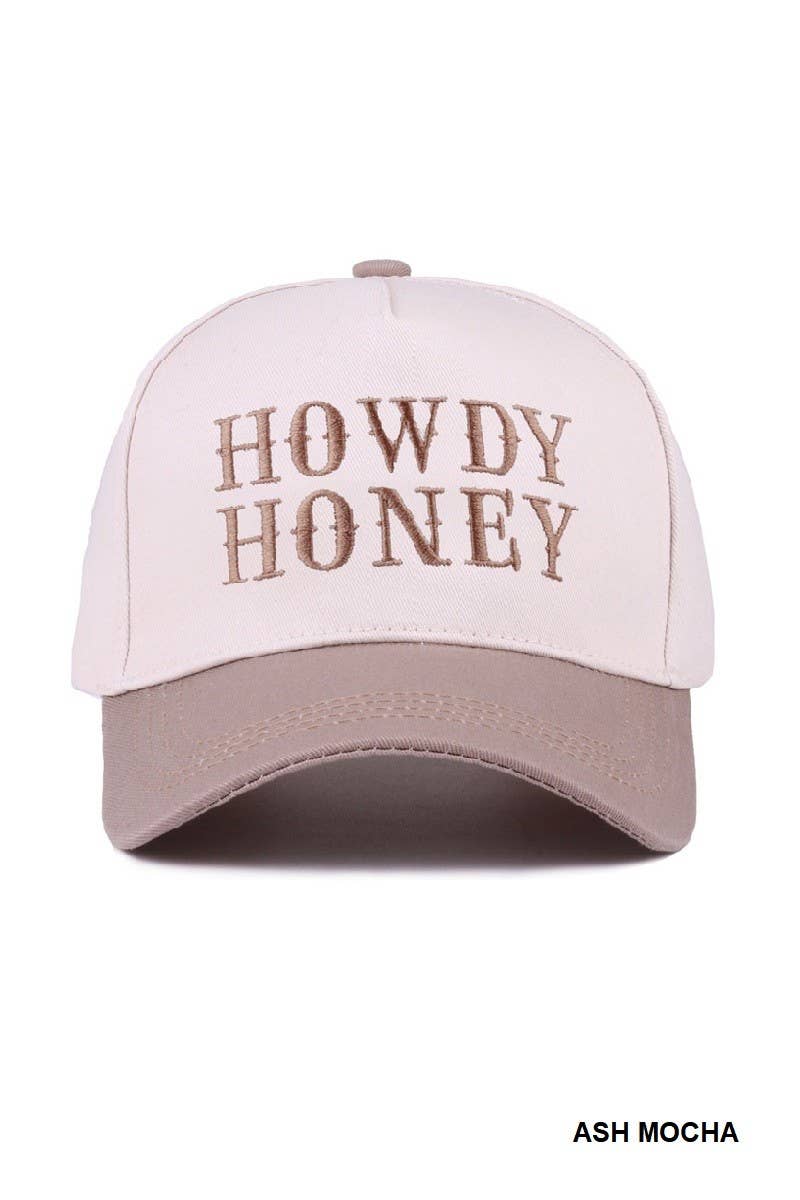 Howdy Honey Two-tone Canvas Cotton Cap