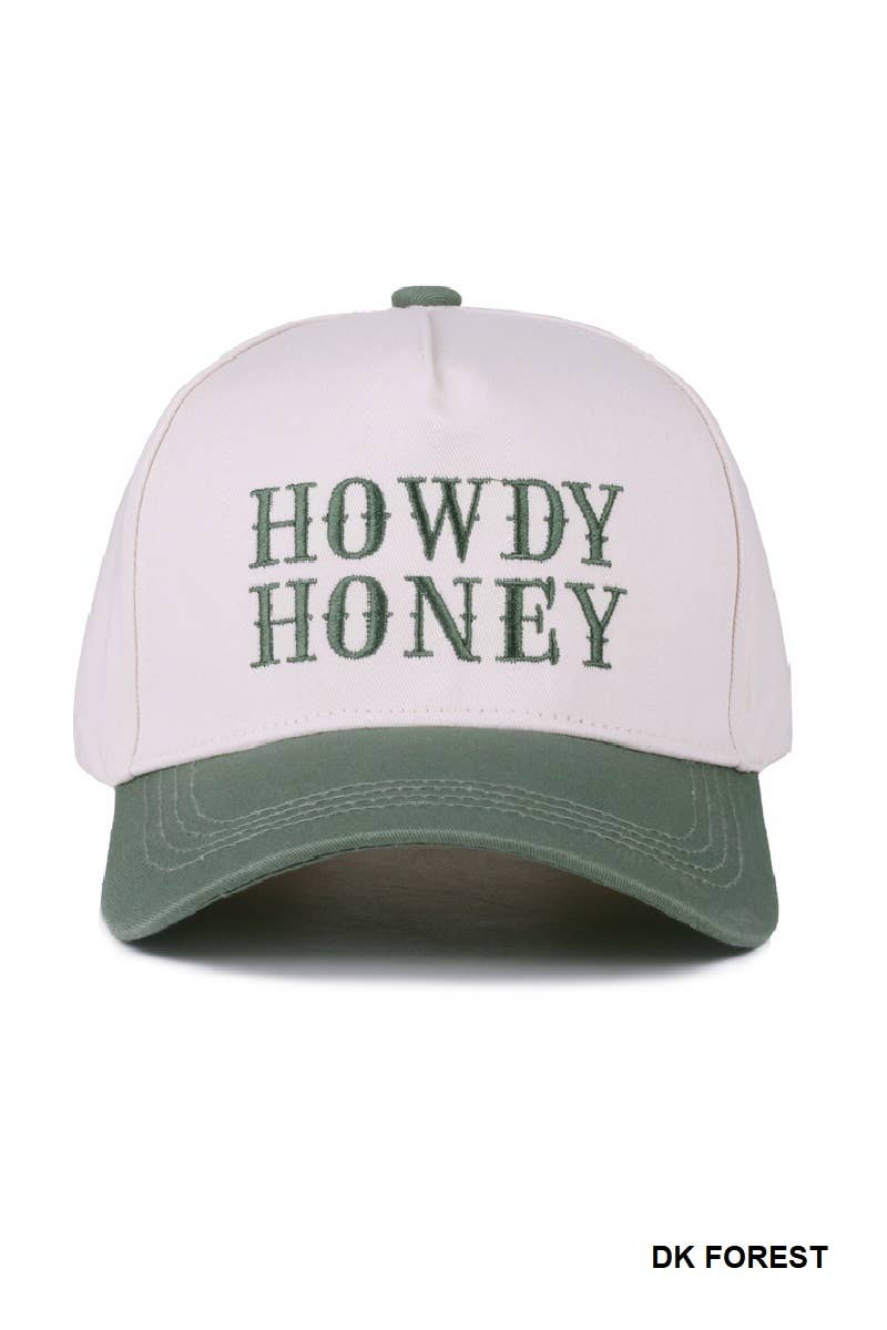Howdy Honey Two-tone Canvas Cotton Cap