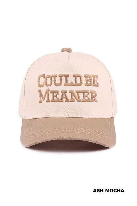 Could Be Meaner Two Tone Cotton Cap SI-29120