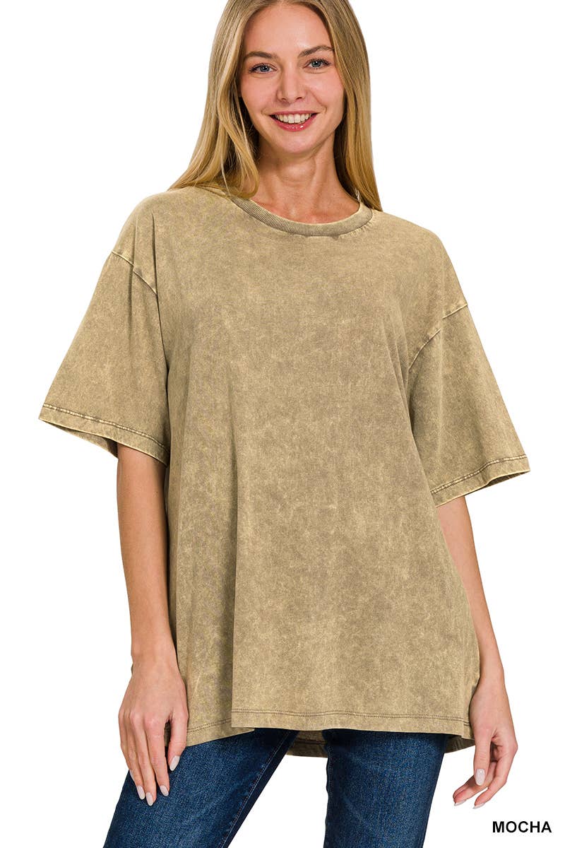 Vintage Wash Oversize Cotton Tee