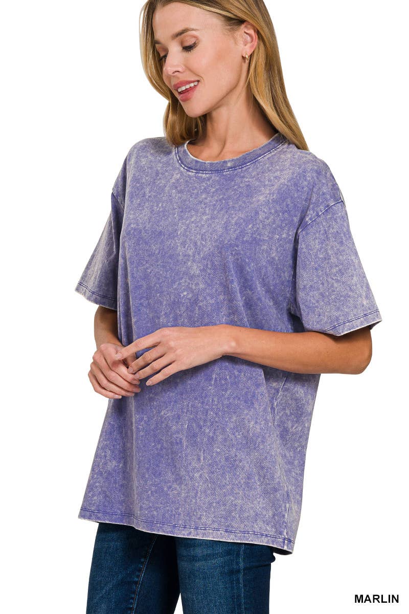 Vintage Wash Oversize Cotton Tee