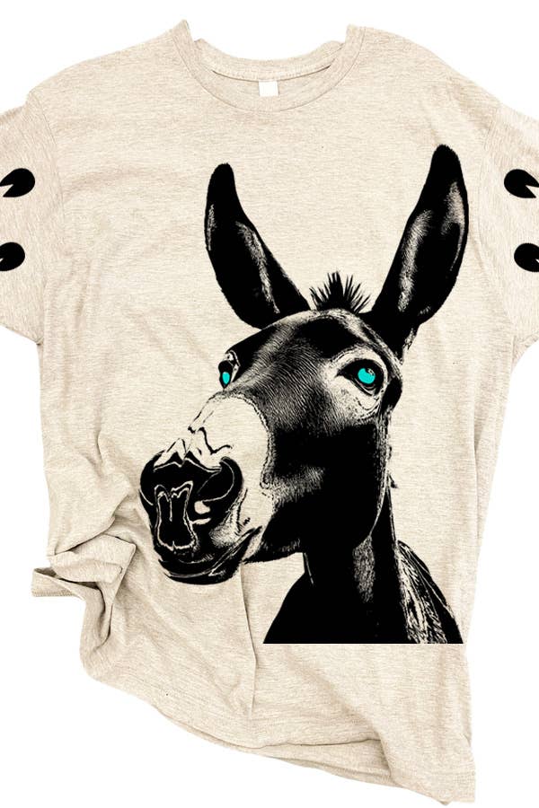 Big Donkey tee with sleeve prints, best seller