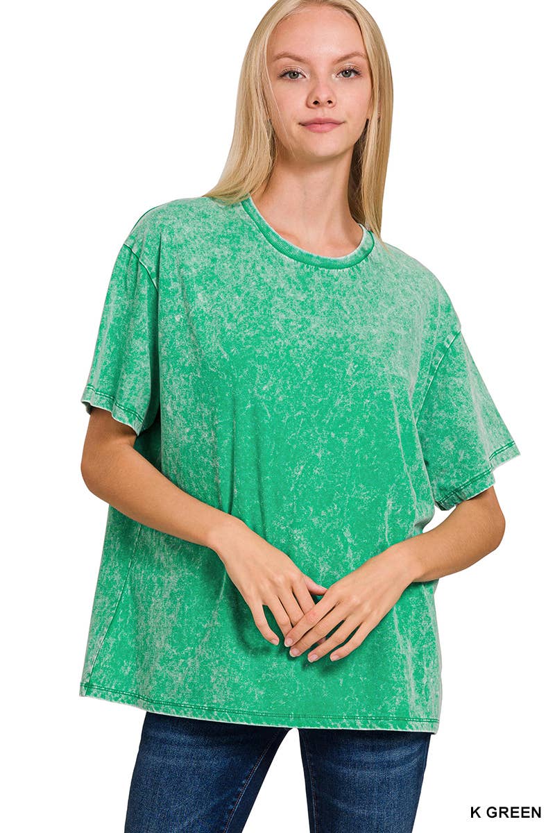 Vintage Wash Oversize Cotton Tee