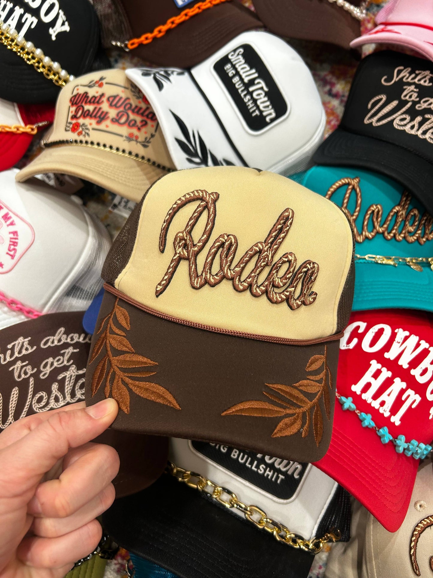 Rodeo Rope Trucker Hat | Western | Cowboy Cap | Yeehaw