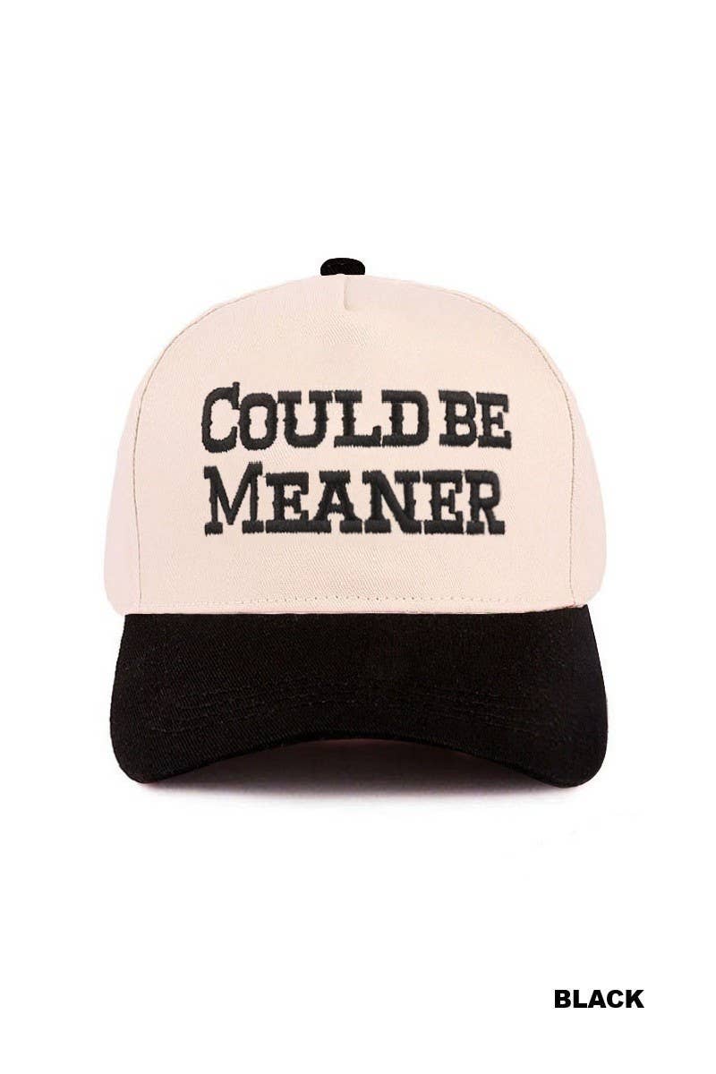 Could Be Meaner Two Tone Cotton Cap