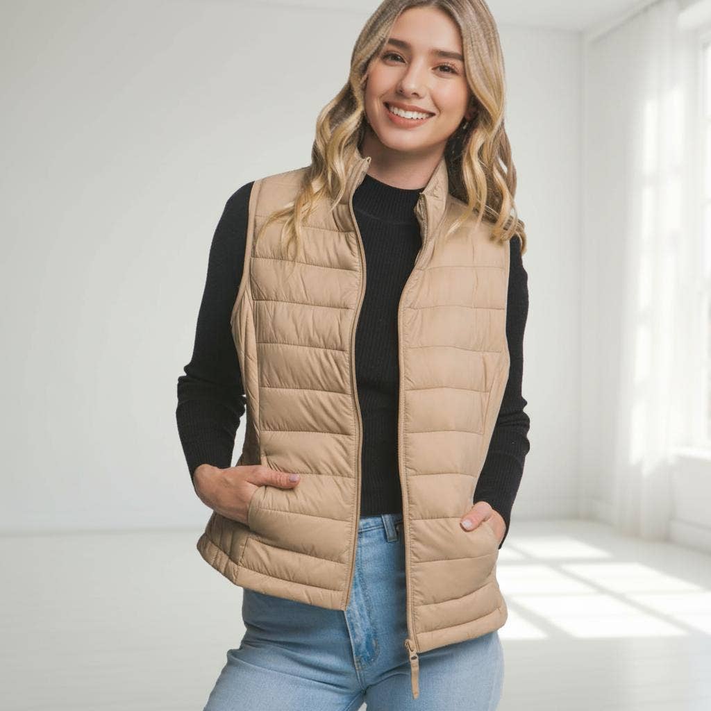`Packable Puffer Vest w/ Pouch