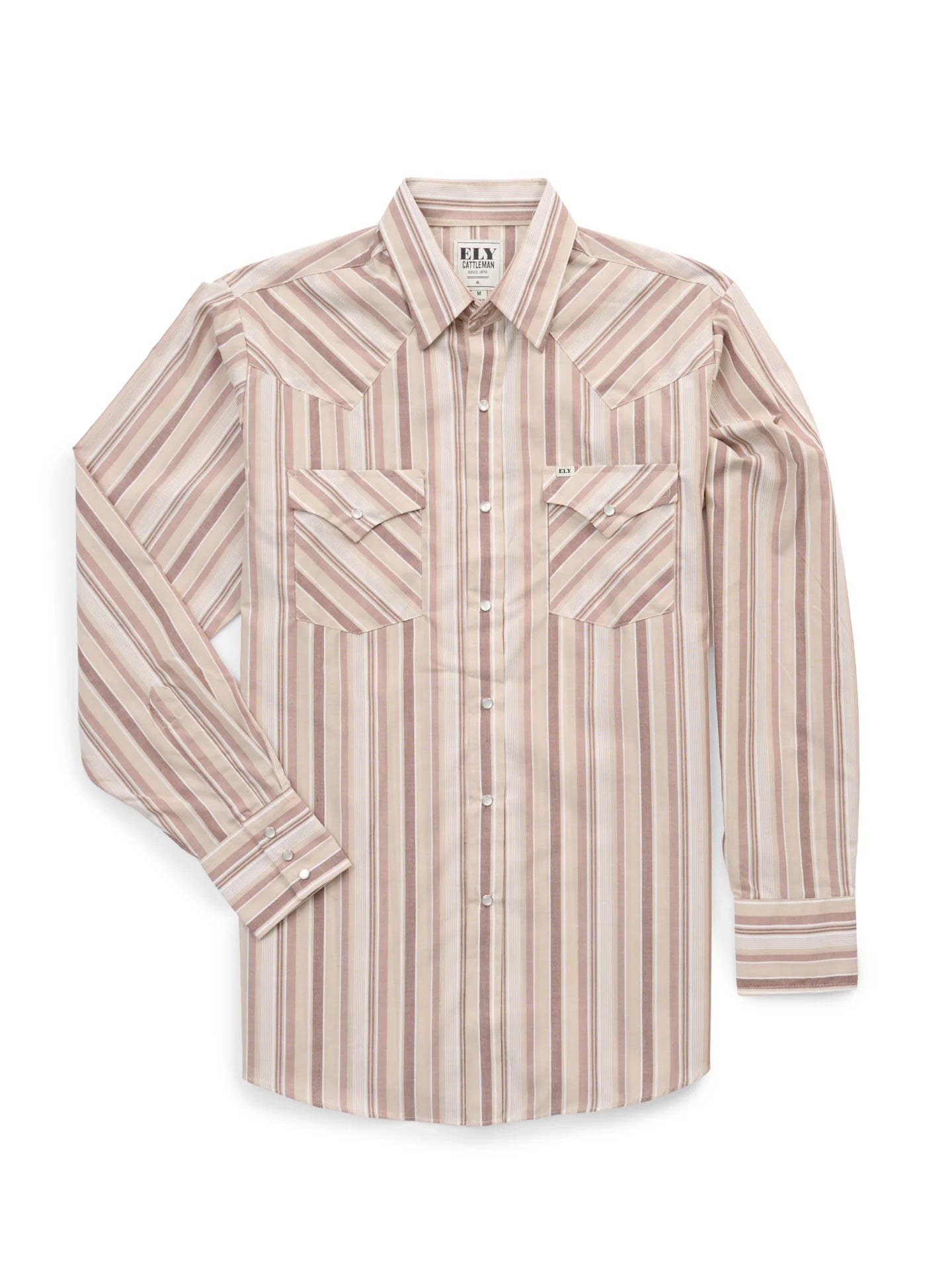 Men's Ely Cattleman Long Sleeve Stripe Western Snap Shirt