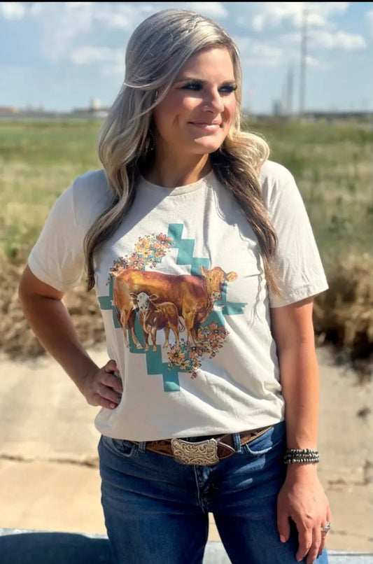 Home Is Where The Pair Is Cow Tee