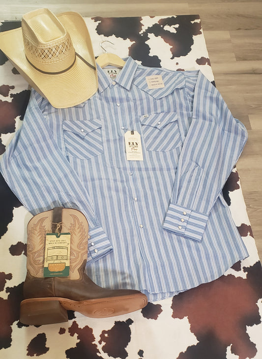 Ely Cattleman Pro Blue Stripes