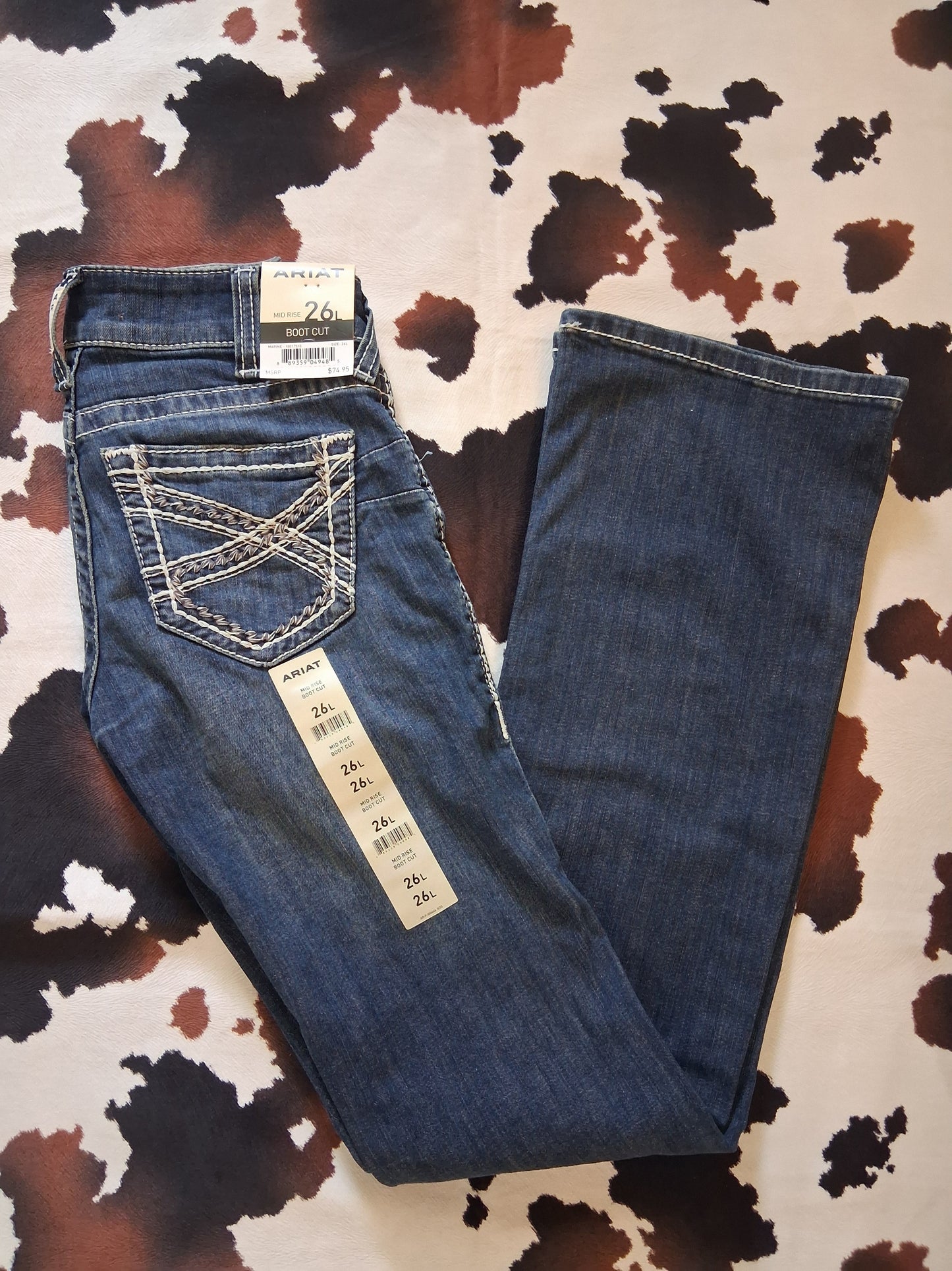 Ariat R.E.A.L. Mid Rise Stretch Entwined Boot Cut Jean